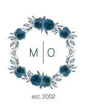 Load image into Gallery viewer, {Floral Circle} Couple Initials & Wedding Year Art