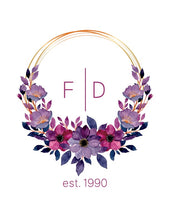 Load image into Gallery viewer, {Floral Circle} Couple Initials & Wedding Year Art