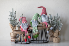 Load image into Gallery viewer, Candy Stripe Christmas Gnomes {Set of 3} + Free Fairy Lights!