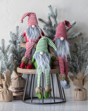 Load image into Gallery viewer, Candy Stripe Christmas Gnomes (Individual) + FREE Fairy Lights!